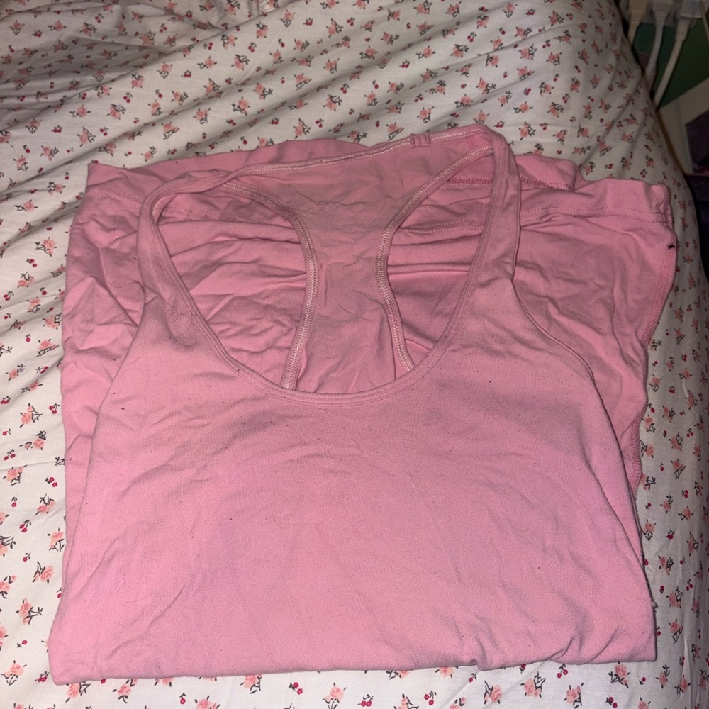 Pink Lulu Racerback Tank Top